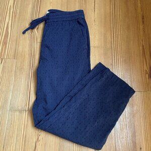 J. Crew navy eyelet elastic waistband straight leg pants SIZE XS